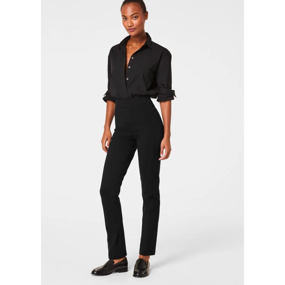 Spanx Women's The Perfect Pant Slim Straight Black‎ 2X Petite